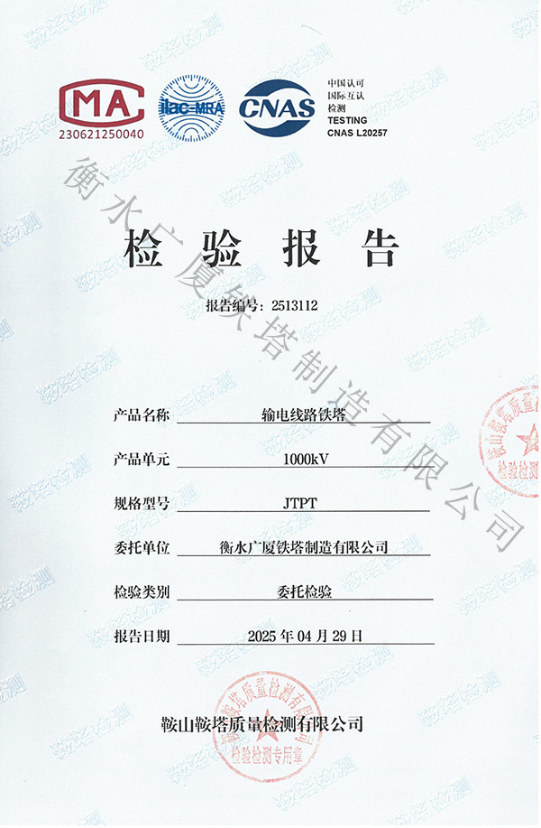 角鋼塔檢測報告